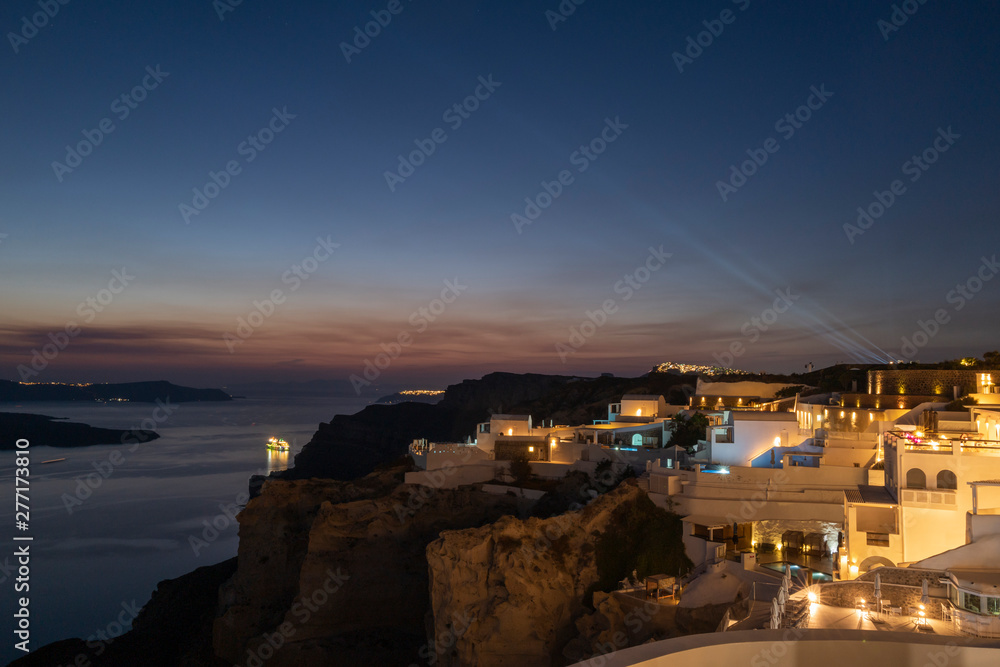 Santorin Sonnenuntergang an Caldera