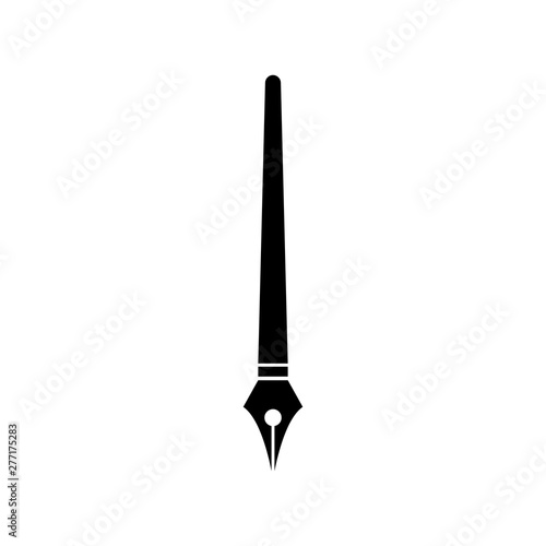 Fountain pen nib icon symbol. Vector design