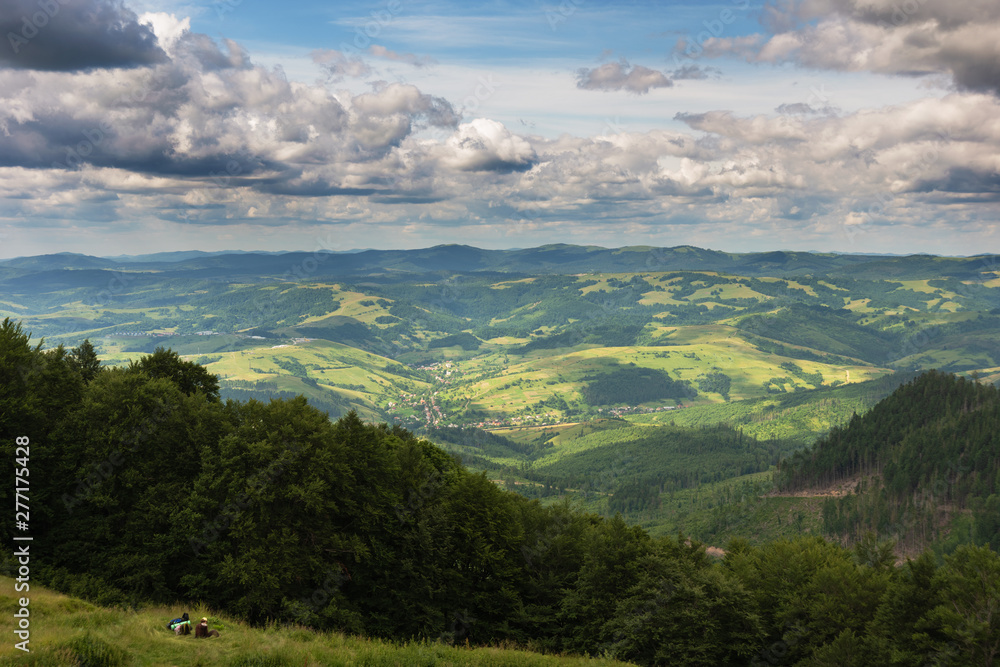 Fototapeta premium Beautiful views on the ridge Borzhava, which is in the Ukrainian Carpathian mountains