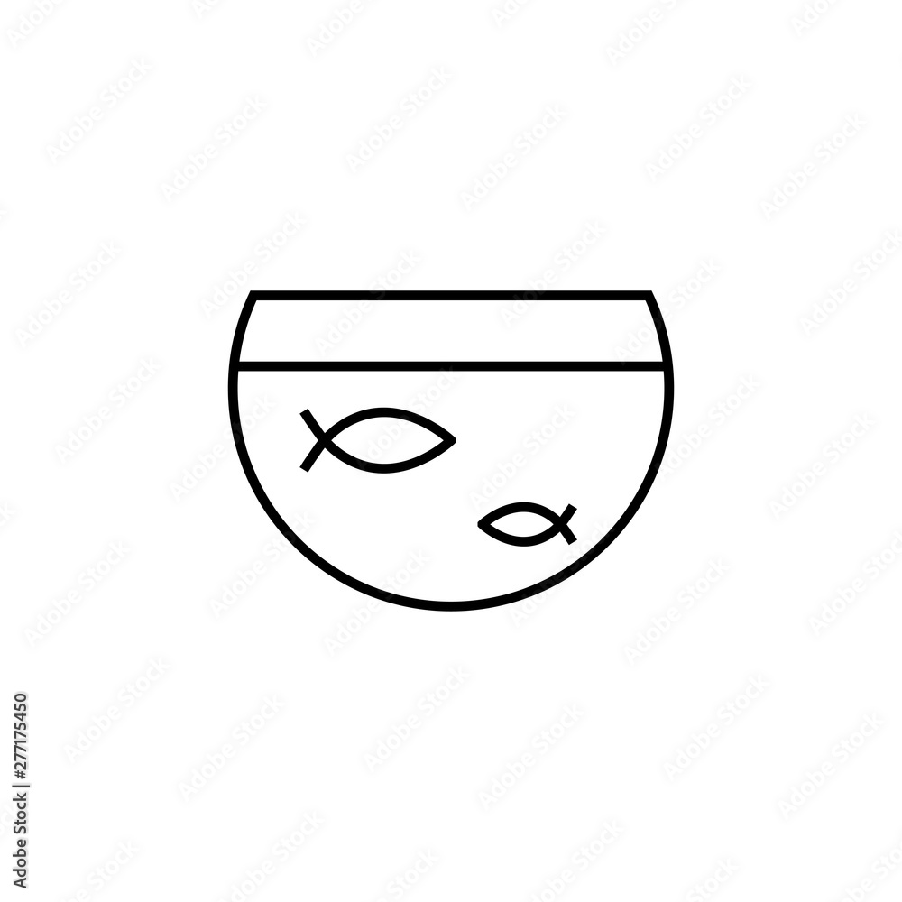aquarium, flat icon isolated on white background aquarium, flat icon isolated on white background
