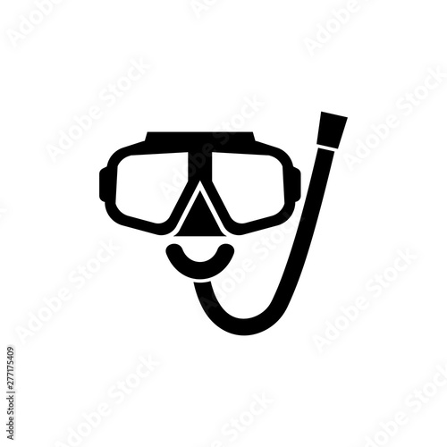 Diving mask with snorkel vector icon. Vector EPS 10