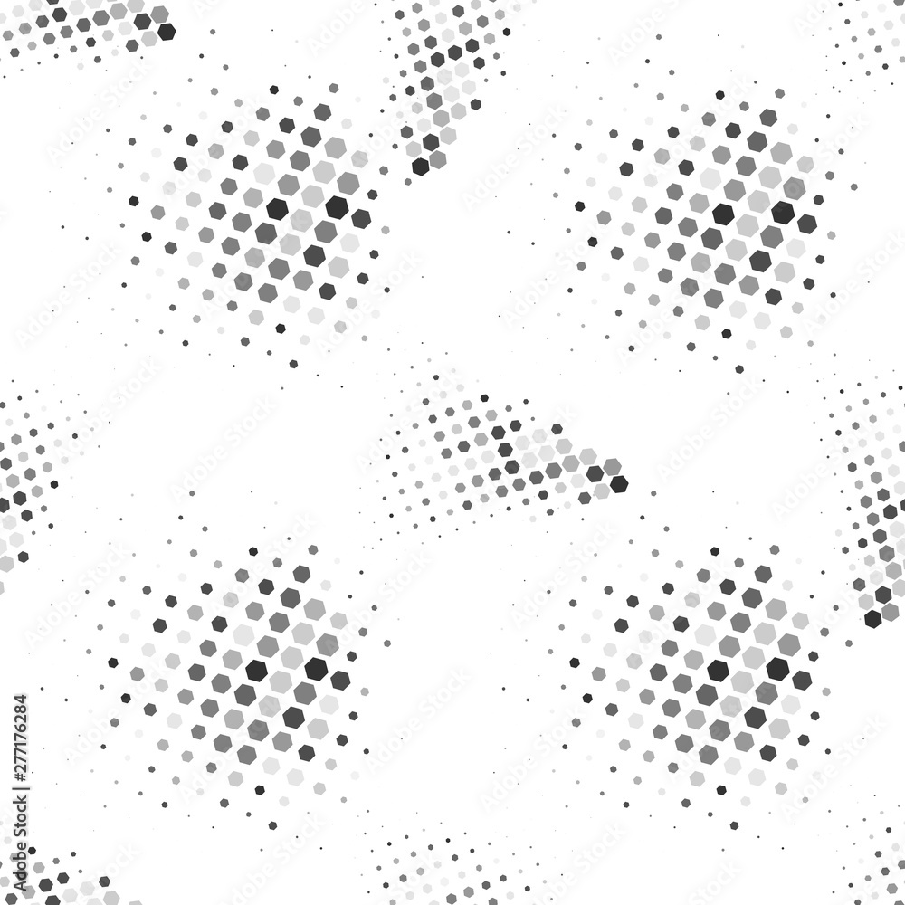 Abstract geometric monocrome halftone seamless pattern. Hipster fashion design print halftone background. Modern stylish texture. Repeating tiles from small triangles.
