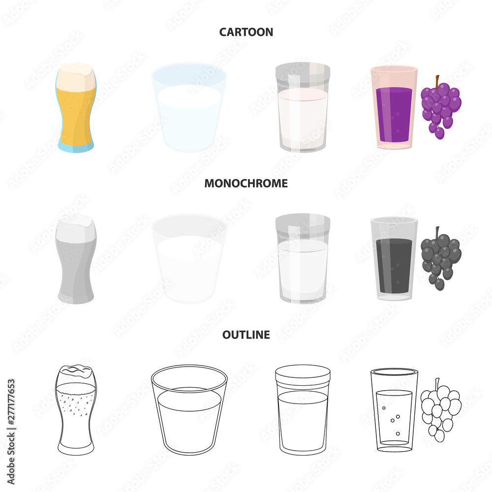 Isolated object of glass and transparent sign. Collection of glass and empty stock vector illustration. Isolated object of glass and transparent sign. Collection of glass and empty stock vector illustration.