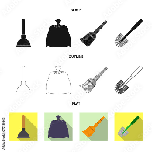 Vector design of cleaning and service logo. Collection of cleaning and household stock vector illustration.