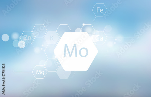 Molybdenum. Abstract composition with the scientific designation