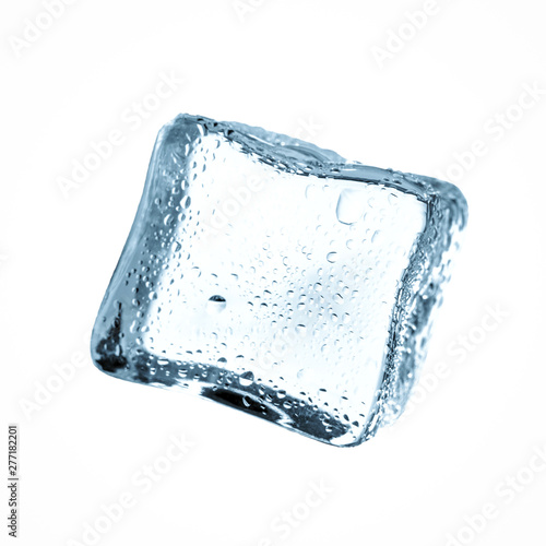 Cold ice cubes on white space  © magdal3na
