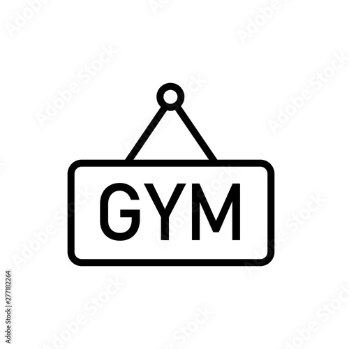 Gym fitness symbol icon vector 