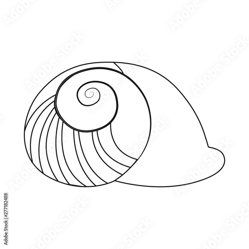 Isolated object of exotic and seafood logo. Set of exotic and aquatic stock vector illustration.