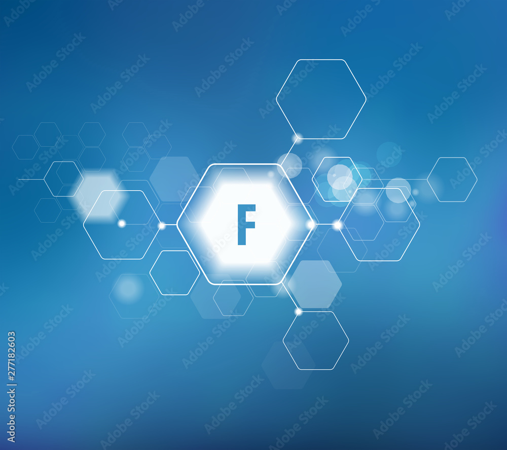 Fluorine. Abstract template Fluorine. Abstract template