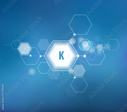 Potassium. Abstract template