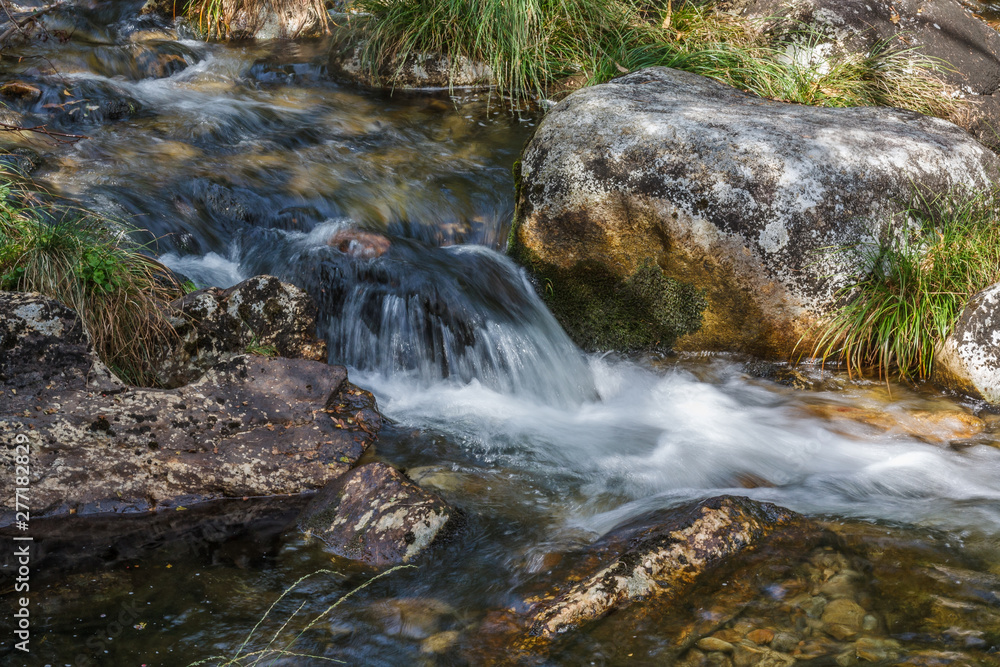 Small waterfall at a river in spain Small waterfall at a river in spain