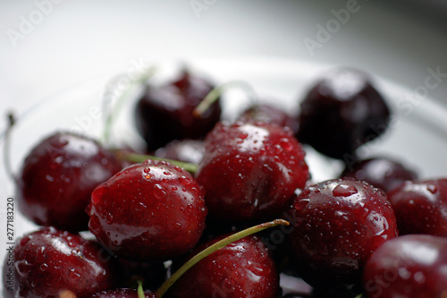Bright red berries in a bowl