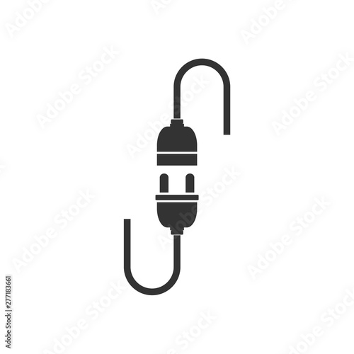 Plug Cable icon template black color editable. Plug Cable symbol vector sign isolated on white background. Simple logo vector illustration for graphic and web design.