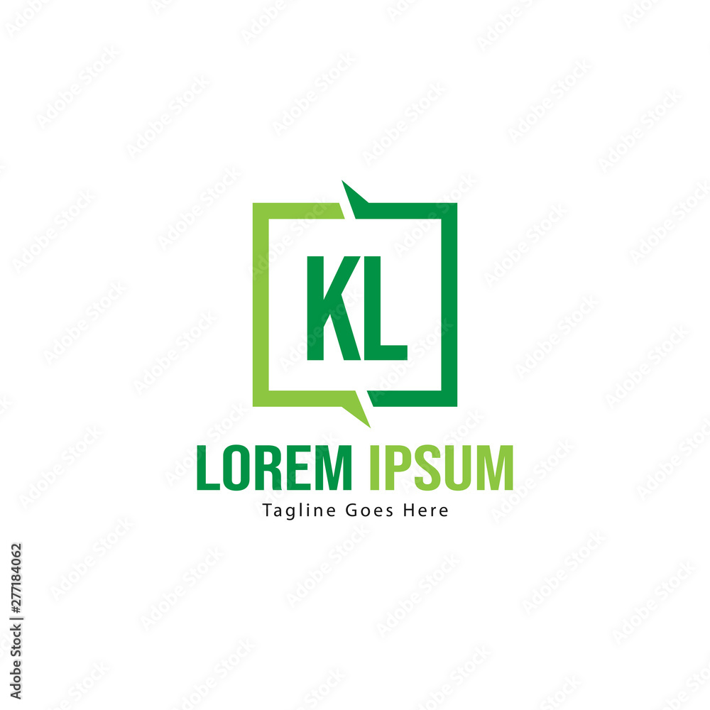 Initial KL logo template with modern frame. Minimalist KL letter logo vector illustration Initial KL logo template with modern frame. Minimalist KL letter logo vector illustration