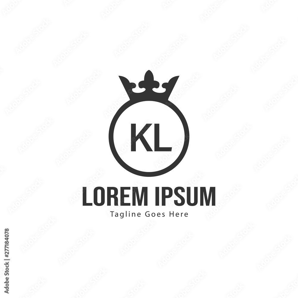 Initial KL logo template with modern frame. Minimalist KL letter logo vector illustration Initial KL logo template with modern frame. Minimalist KL letter logo vector illustration