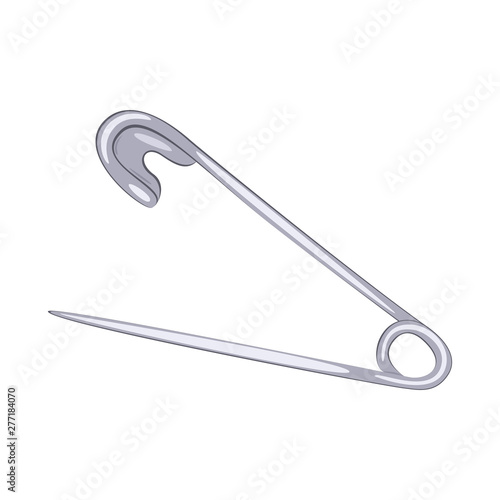 Vector design of pin and safety logo. Collection of pin and needle stock vector illustration.