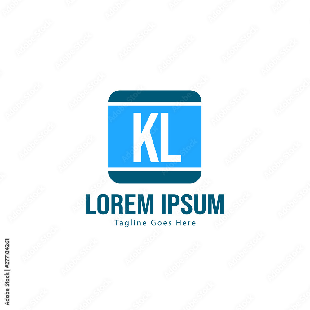 Initial KL logo template with modern frame. Minimalist KL letter logo vector illustration Initial KL logo template with modern frame. Minimalist KL letter logo vector illustration