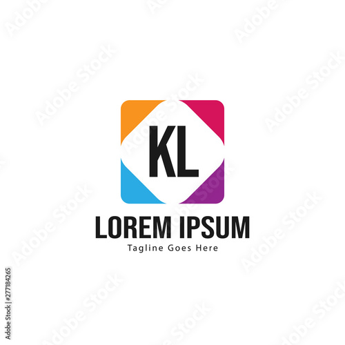 Free Download Initial KL logo template with modern frame. Minimalist KL letter logo vector illustration - GFXLoad