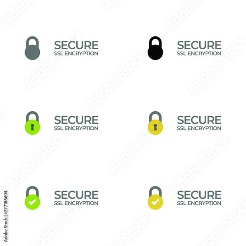 ssl certificate bar/ button with lock