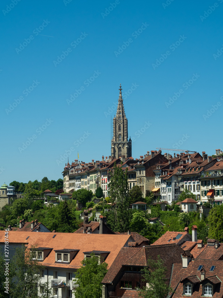 Bern Minster is a Swiss Reformed cathedral, (or minster) in the old city of Bern. Built in the Gothic style, its construction  was completed in 1893. It is the tallest cathedral in Switzerland