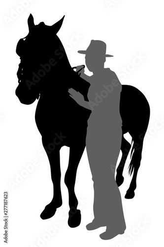 Young person standing with horse