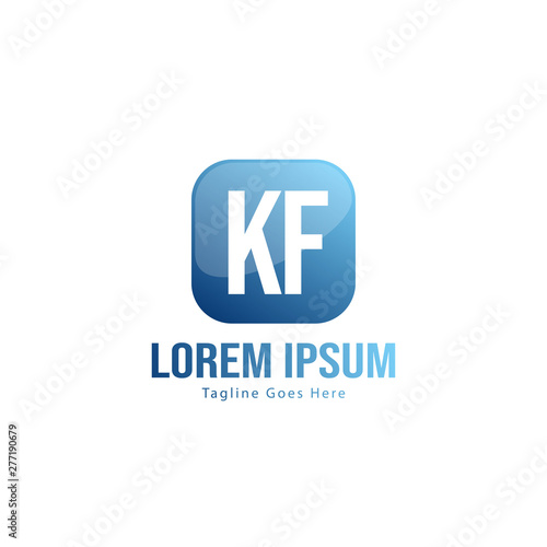Free Download Initial KF logo template with modern frame. Minimalist KF letter logo vector illustration - GFXLoad