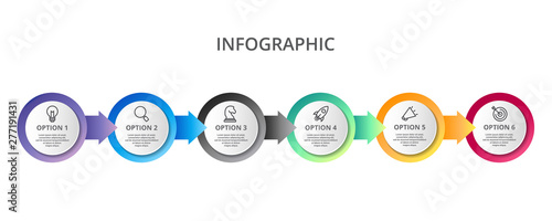 Vector Infographic label design with icons with options or steps. Infographics for business concept. Can be used for presentations banner, workflow layout, process diagram, flow chart and how it work
