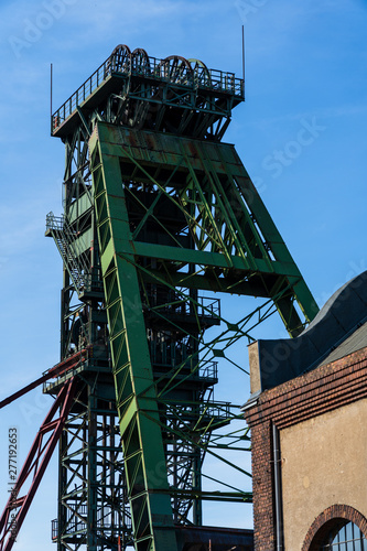 entire coal mine tower fürst leopold in ruhr area, dorsten, germany