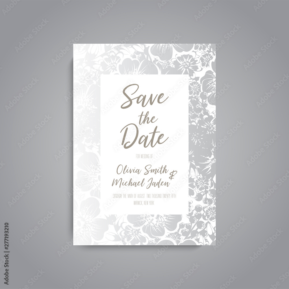 Wedding invitation with colorful flower. Wedding invitation with colorful flower.