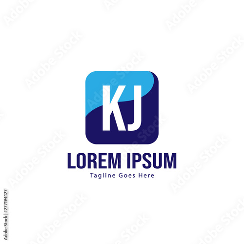 Free Download Initial KJ logo template with modern frame. Minimalist KJ letter logo vector illustration - GFXLoad