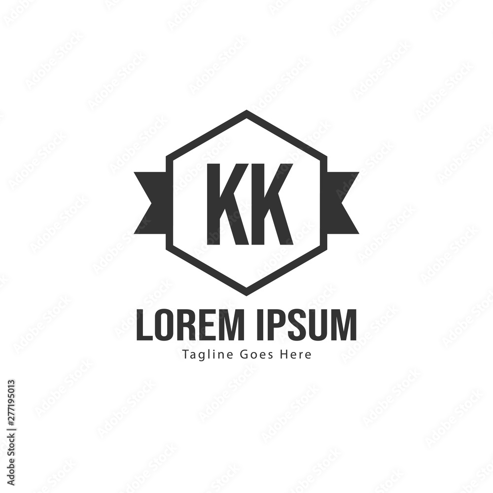 Initial KK logo template with modern frame. Minimalist KK letter logo vector illustration Initial KK logo template with modern frame. Minimalist KK letter logo vector illustration