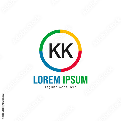 Initial KK logo template with modern frame. Minimalist KK letter logo vector illustration Free Download Initial KK logo template with modern frame. Minimalist KK letter logo vector illustration - GFXLoad