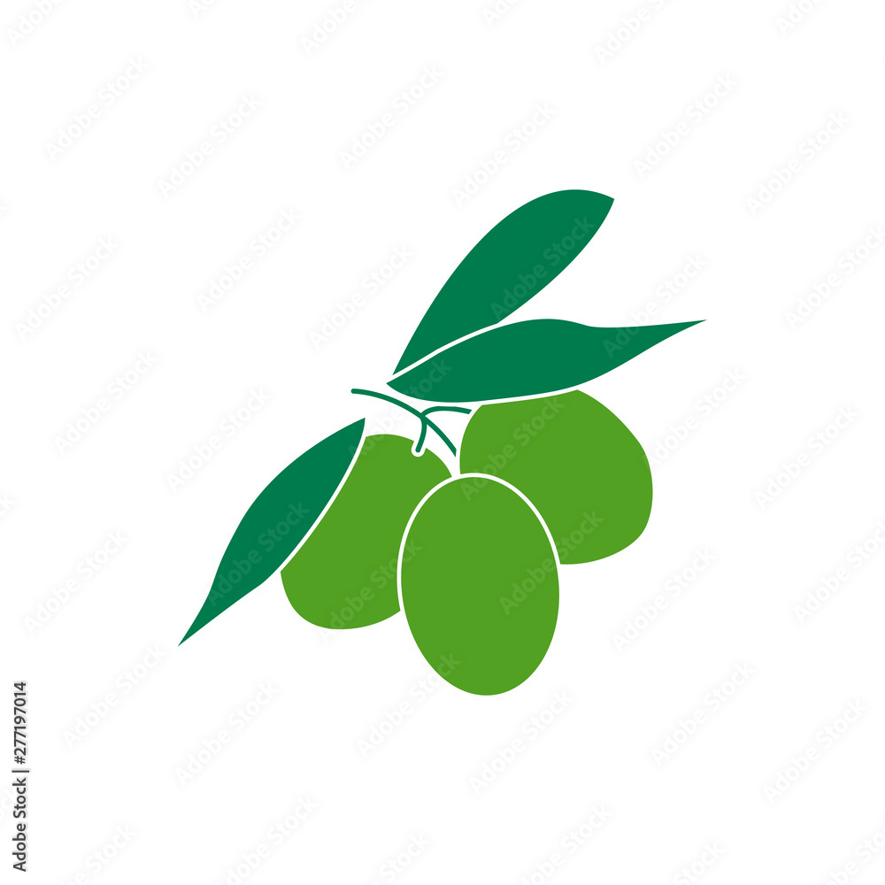 Isolated olive icon sticker