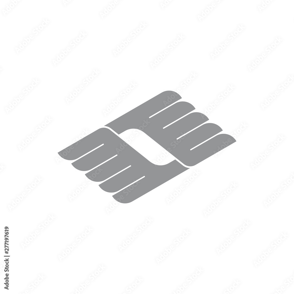 Obraz premium abstract linked wings logo vector