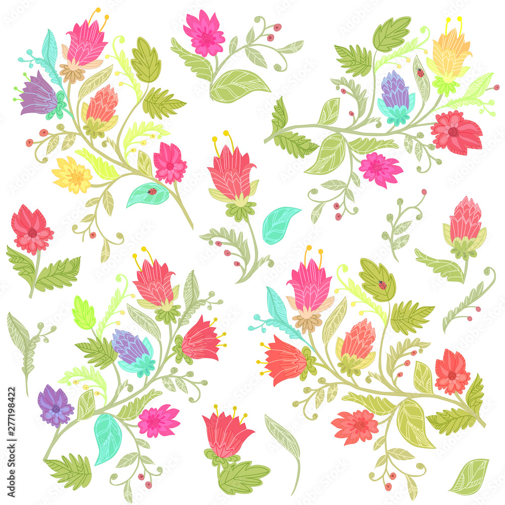 collection of fancy floral elements for your design collection of fancy floral elements for your design