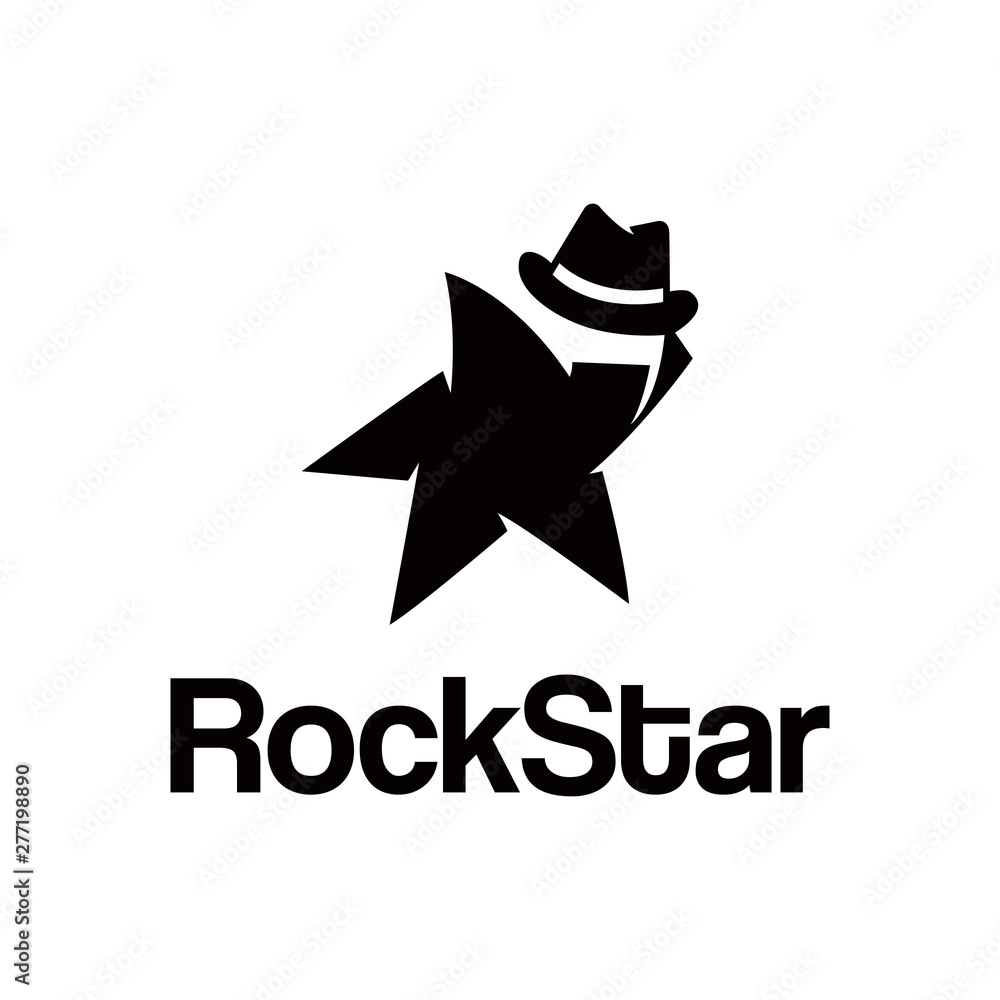 Obraz premium Rock star logo. Star logo template