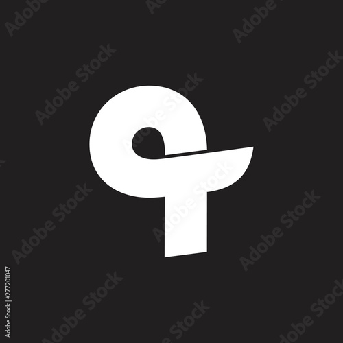 letter q loop overlapping logo vector