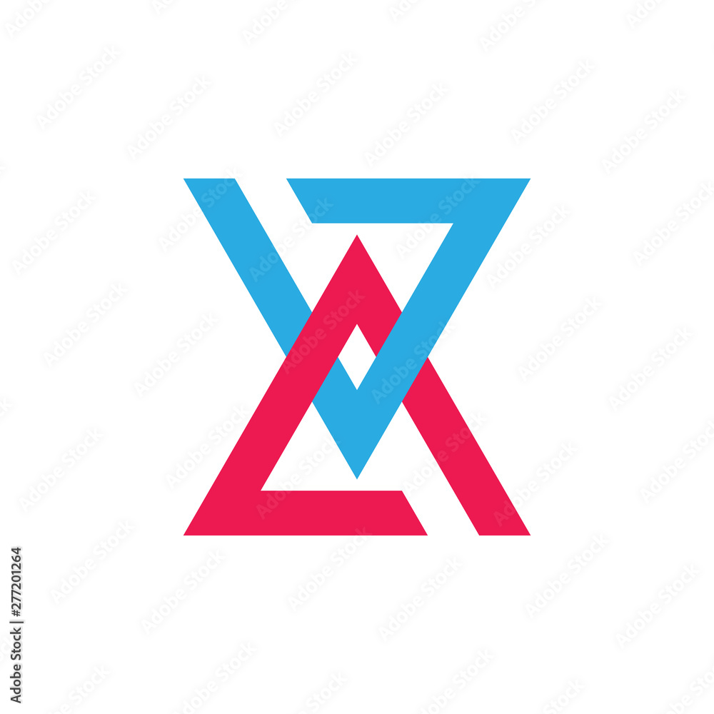 letter va simple geometric 3d logo vector letter va simple geometric 3d logo vector
