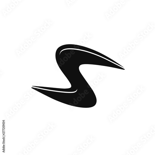 letter s simple curves design logo vector