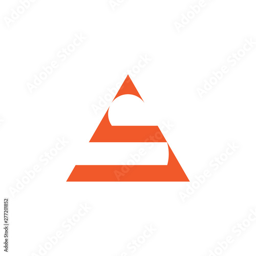 Free Download abstract letter s triangle arrow geometric logo vector - GFXLoad