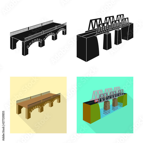 Vector illustration of connection and design icon. Collection of connection and side stock vector illustration.