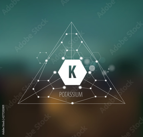 Potassium. Abstract drawing