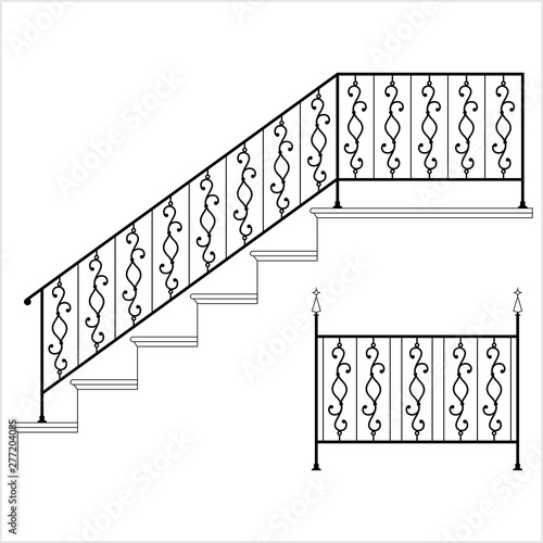 Wrought Iron Stair Railing Design
