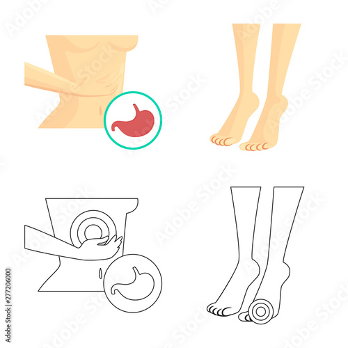 Vector design of hospital and rendering icon. Set of hospital and help stock vector illustration.