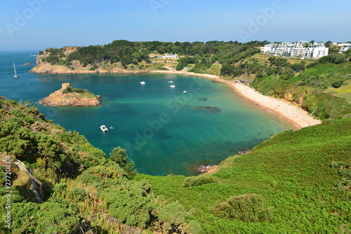 Portelet Bay, Jersey, U.K. Picturesque bay in the Summer.