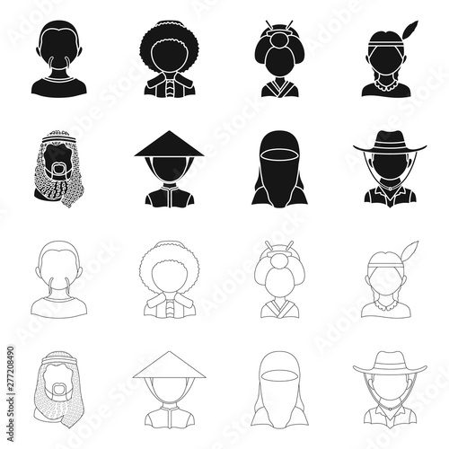 Vector design of imitator and resident symbol. Collection of imitator and culture vector icon for stock.