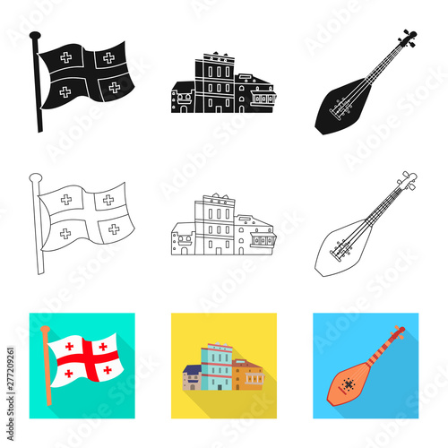 Vector design of culture and sightseeing symbol. Collection of culture and originality stock vector illustration.