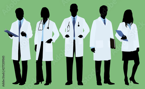 Male and female Doctors Wearing Lab Coat