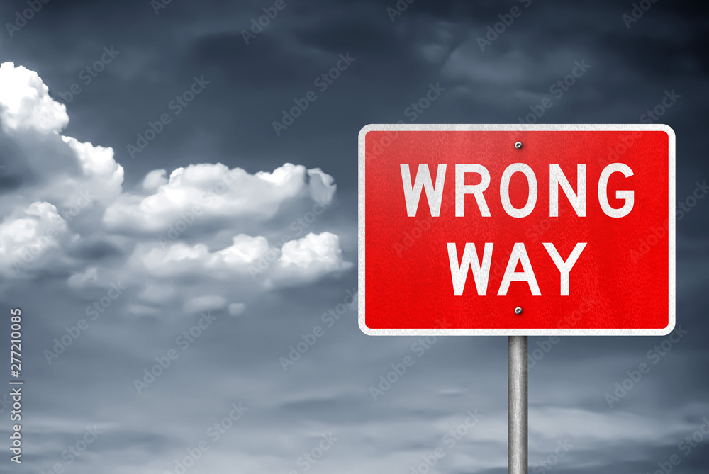 Wrong Way - traffic sign information Wrong Way - traffic sign information