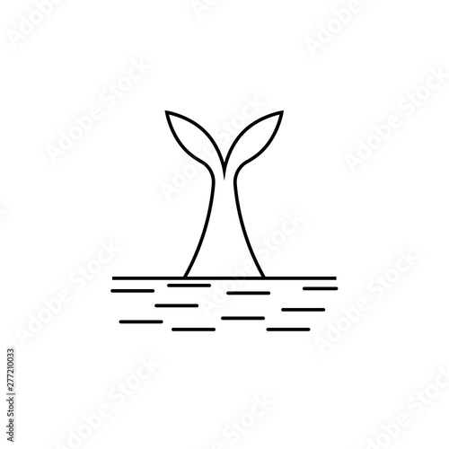 Fish tale simple vector icon